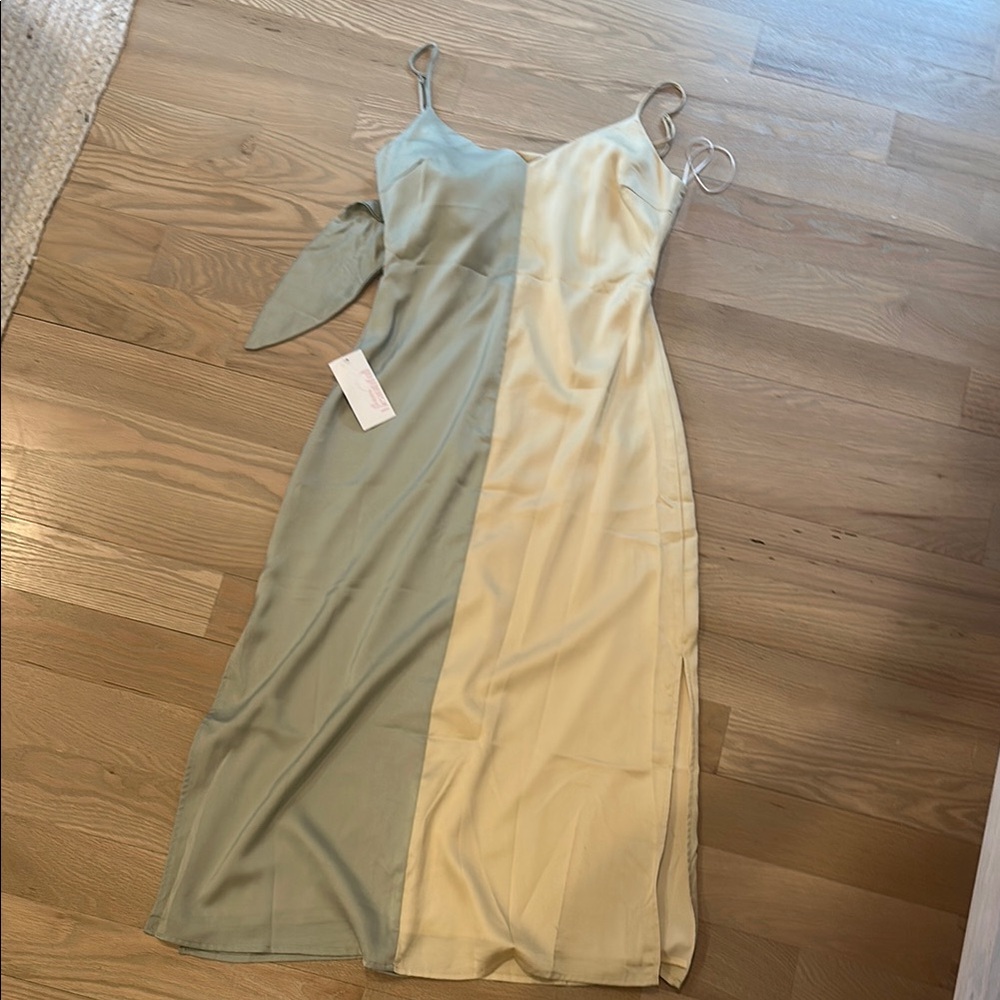 Elegant Two-Tone Dress